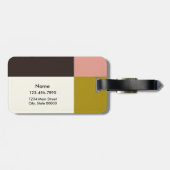 Gold Pink Chocolade Ivory Pset Bagagelabel (Achterkant horizontaal)