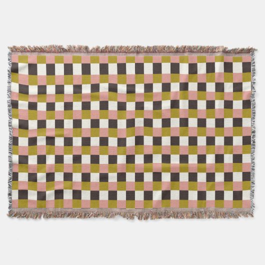 Gold Pink Chocolade Ivory Pset Deken (Voorkant)