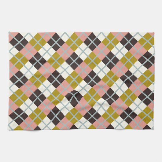 Gold Pink Chocolade Ivory Pset Theedoek (Horizontaal)