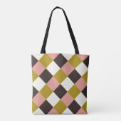 Gold Pink Chocolade Ivory Pset Tote Bag (Achterkant)