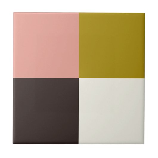 Gold Pink Chocolade Ivory Tegeltje (Voorkant)