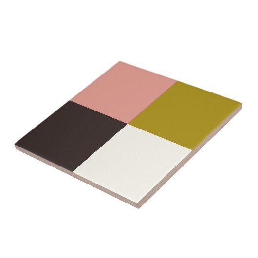 Gold Pink Chocolade Ivory Tegeltje (Zijkant)