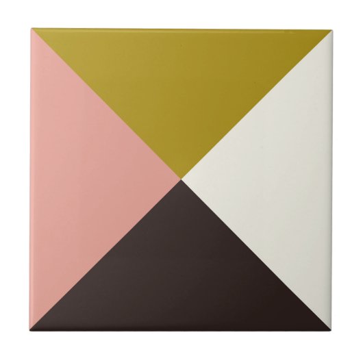 Gold Pink Chocolade Ivory Tegeltje (Voorkant)