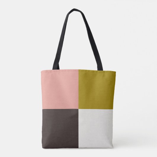 Gold Pink Chocolade Ivory Tote Bag (Achterkant)