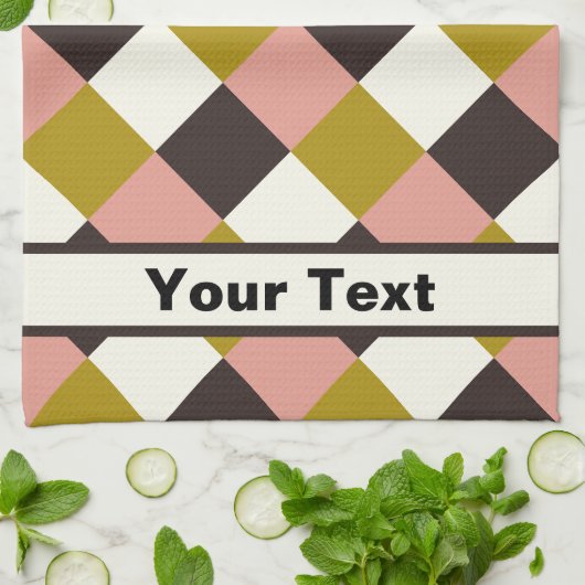 Gold Pink Chocolate Ivory Pset - op maat Theedoek (Gevouwen)