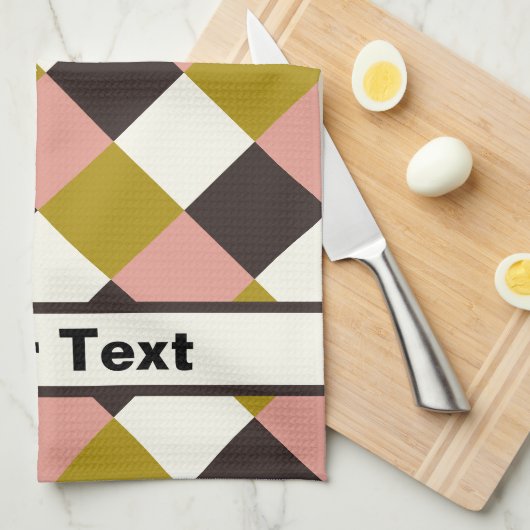 Gold Pink Chocolate Ivory Pset - op maat Theedoek (Quarter Fold)