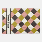 Gold Pink Chocolate Ivory Pset - op maat Theedoek (Horizontaal)