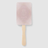 Gold Pink Elegance Diamond Geo Deco Wedding Handwaaier (Achterkant)
