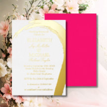 Gold Pink Elegant Formal Wedding Rehearsal Dinner