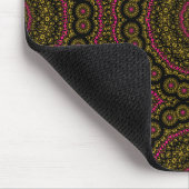 Gold Pink en Black Kaleidscope Mousepad Muismat (Hoek)