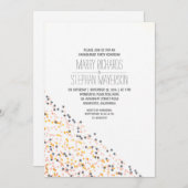 Gold Pink en Navy confetti verlovingsfeest Kaart (Voorkant / Achterkant)