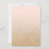 Gold Pink Faux Sparkly Glitter Ombre Baby shower Kaart (Achterkant)