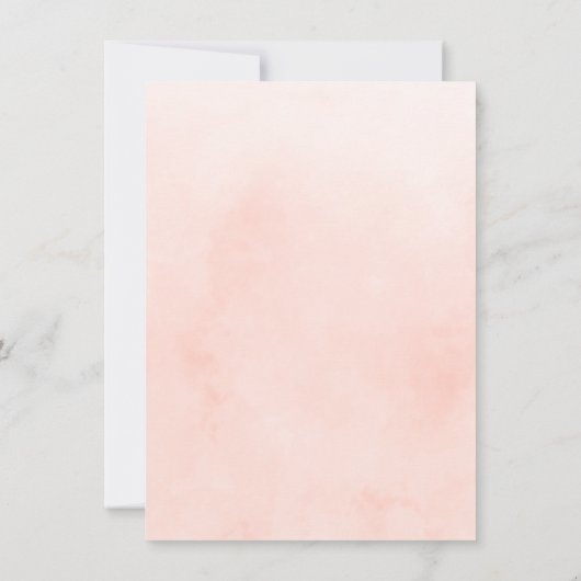 Gold Pink Floral Greenery Engagement Party Kaart (Achterkant)