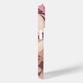 Gold Pink Floral Leaves Monogram Case-Mate iPhone Case (Achterkant / Rechts)