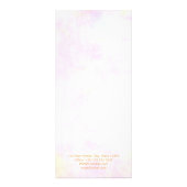 Gold Pink Floral Reclamekaart (Achterkant)
