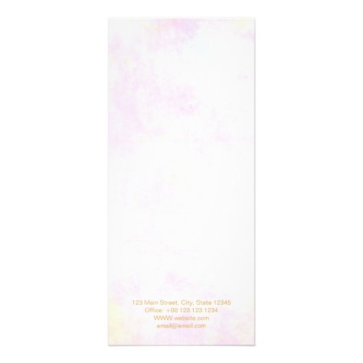 Gold Pink Floral Reclamekaart (Achterkant)