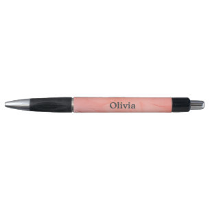 Gold Pink Floral Waterverf Naam Pen