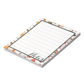 Gold Pink & Forest Green Calligraphy Elegant Lined Notitieblok (Linkerzijde)