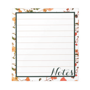 Gold Pink & Forest Green Calligraphy Elegant Lined Notitieblok