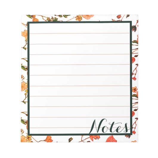 Gold Pink & Forest Green Calligraphy Elegant Lined Notitieblok (Voorkant)