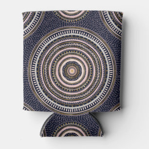 Gold Pink Geometric Doodles Blue Mandala Blikjeskoeler