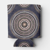 Gold Pink Geometric Doodles Blue Mandala Blikjeskoeler (Achterkant)