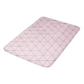 Gold Pink Geometric Triangles Boho Glam Minimale Badmat (Gekanteld)