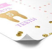 Gold Pink Girl First Birthday Milestone Poster (Hoek)