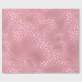 Gold Pink Glam Leopard Print   Cadeaupapier (Vlak)