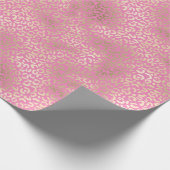 Gold Pink Glam Leopard Print Cadeaupapier (Hoek)