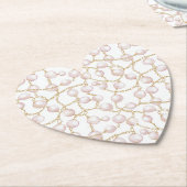 Gold Pink Glam Pearls Kartonnen Onderzetters (Gekanteld)