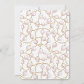 Gold Pink Glam Pearls Vrijgezellenfeest Kaart (Achterkant)