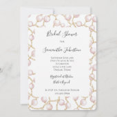 Gold Pink Glam Pearls Vrijgezellenfeest Kaart (Voorkant)