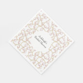 Gold Pink Glam Pearls Vrijgezellenfeest Servet (Hoek)