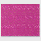 Gold Pink Glam XOXO Cadeaupapier (Vlak)