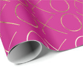Gold Pink Glam XOXO Cadeaupapier (Rol Hoek)