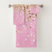 Gold Pink Glitter #1 Bad Handdoek (Insitu)