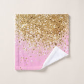 Gold Pink Glitter #1 Bad Handdoek (Wasdoekje)
