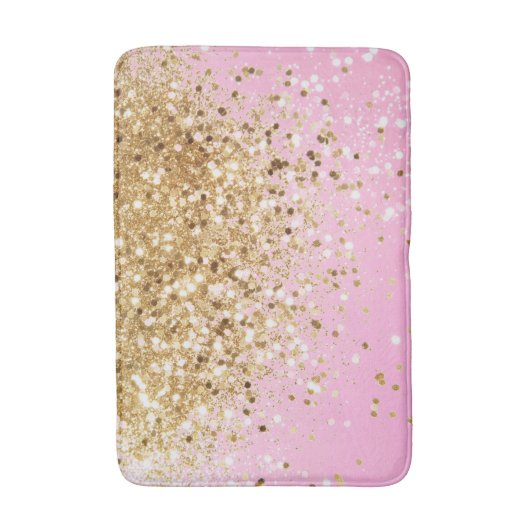Gold Pink Glitter #1 Badmat (Voorkant Verticaal)