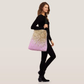 Gold Pink Glitter #1 Crossbody Tas (Op model)