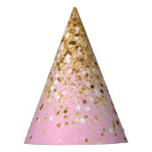 Gold Pink Glitter #1 Feesthoedjes (Voorkant)