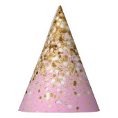 Gold Pink Glitter #1 Feesthoedjes (Links)