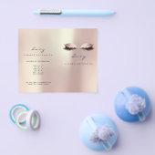 Gold Pink Glitter Makeup Eyes Lash Printerbrochure Flyer (Enkel)