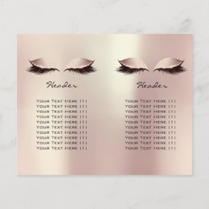 Gold Pink Glitter Makeup Eyes Lash Printerbrochure Flyer