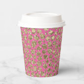 Gold Pink Glitz Leopard Print Papieren Bekers (Links)