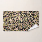 Gold Pink Green Black Camouflage Patroon afdrukken Bad Handdoek (Handdoek)