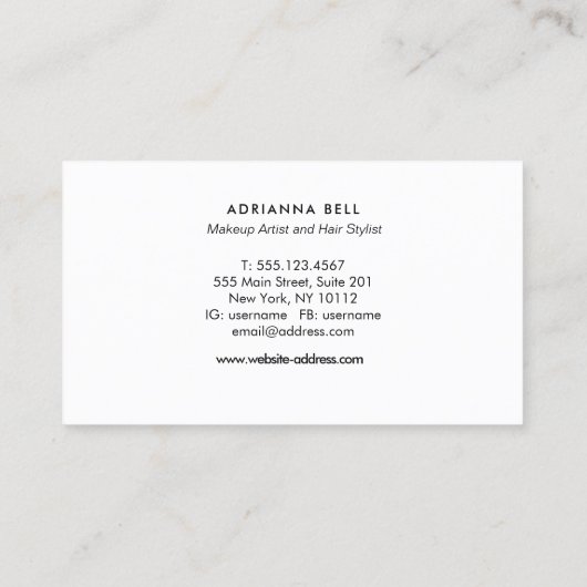 Gold PINK Hair Salon 8 Punch Loyalty (Achterkant)