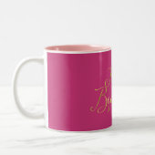 Gold Pink-Hallo Tweekleurige Koffiemok (Links)