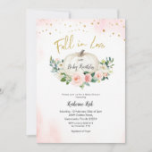 Gold Pink Herfst in Love Baby shower Kaart (Voorkant)