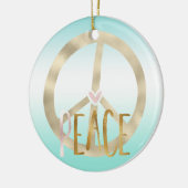 Gold Pink Inspirerend prijsopgave voor  vredessign Keramisch Ornament (Links)